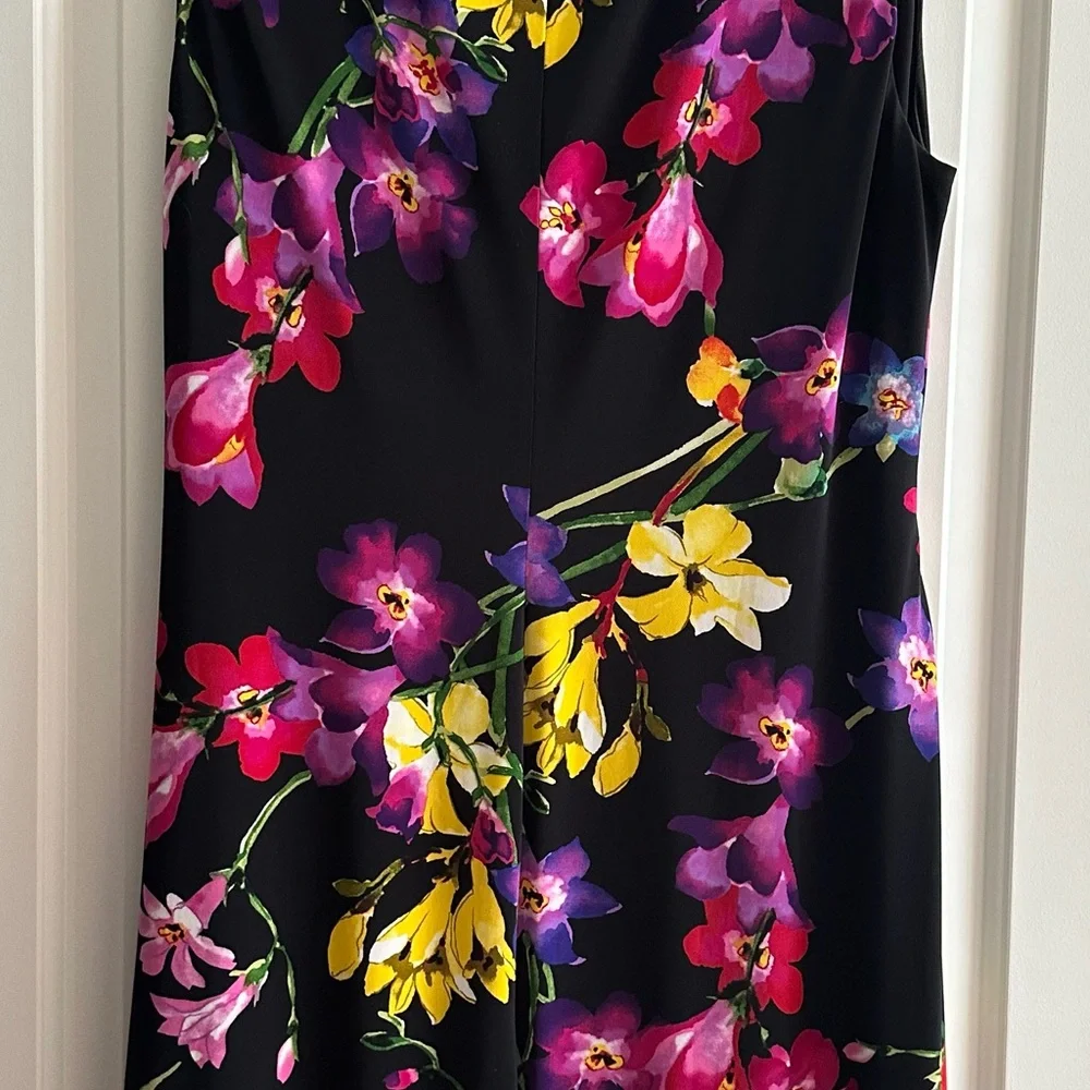 Ralph Lauren Floral Dress Sleeveless Cocktail Lined Worn Once - Picture 2 of 6